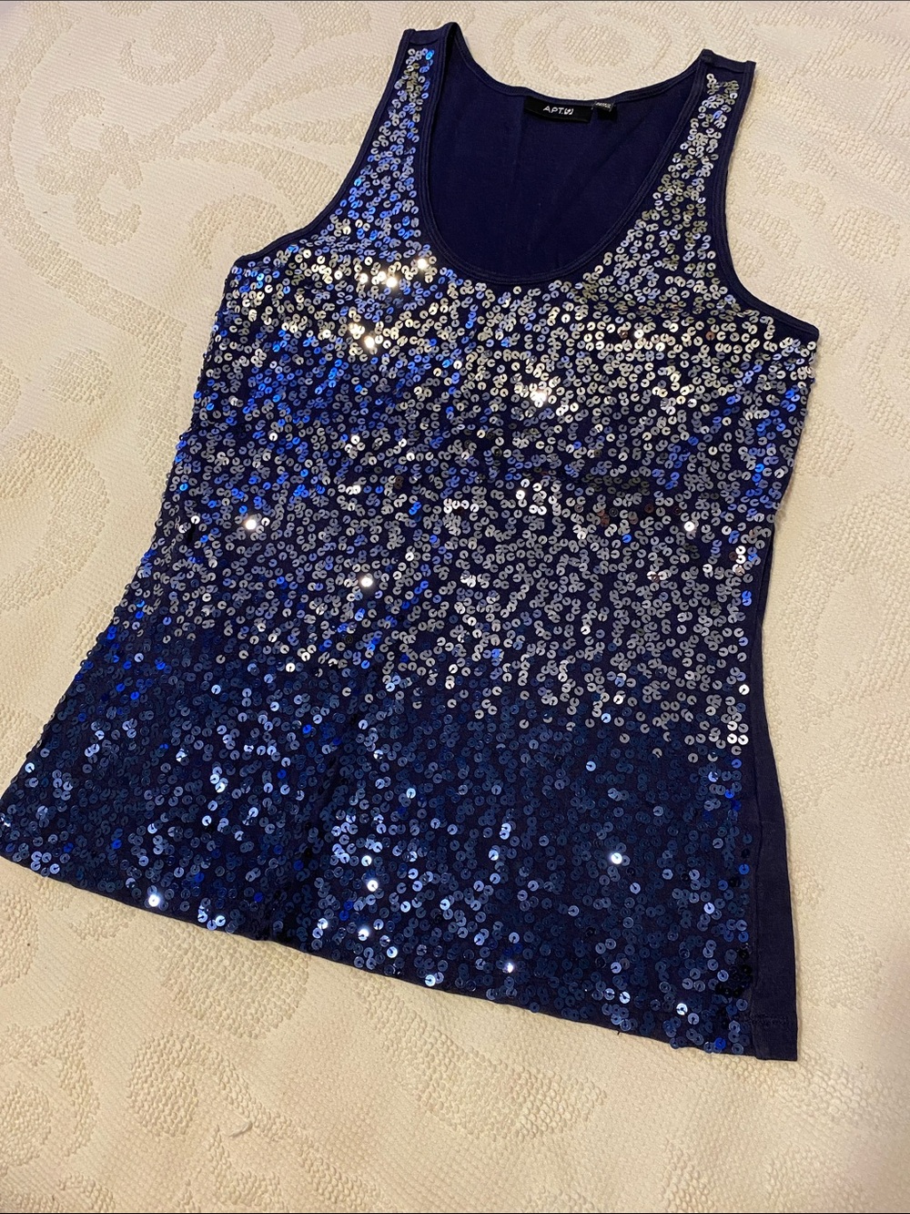 Apt. 9 Royal Navy Sequin Tank